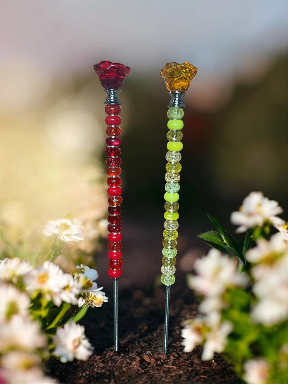 Gartenstecker mit Blume