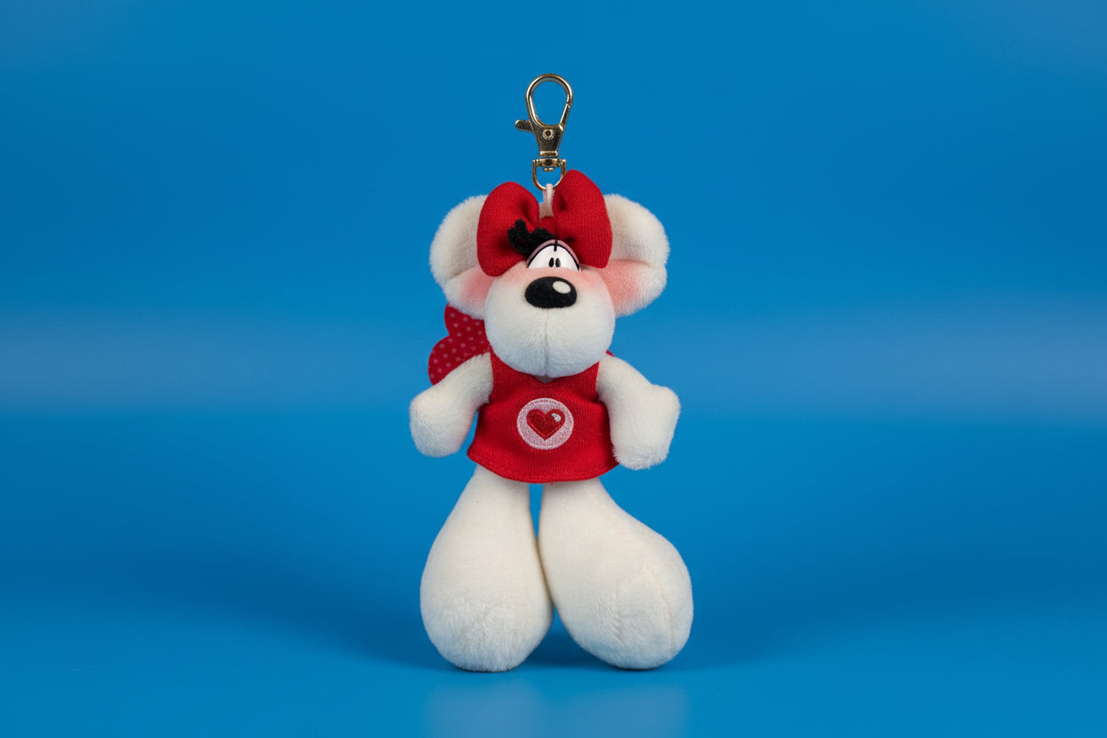 Diddlina mit Herz-Kleid Schlüsselanhänger Ausstellungsmodell