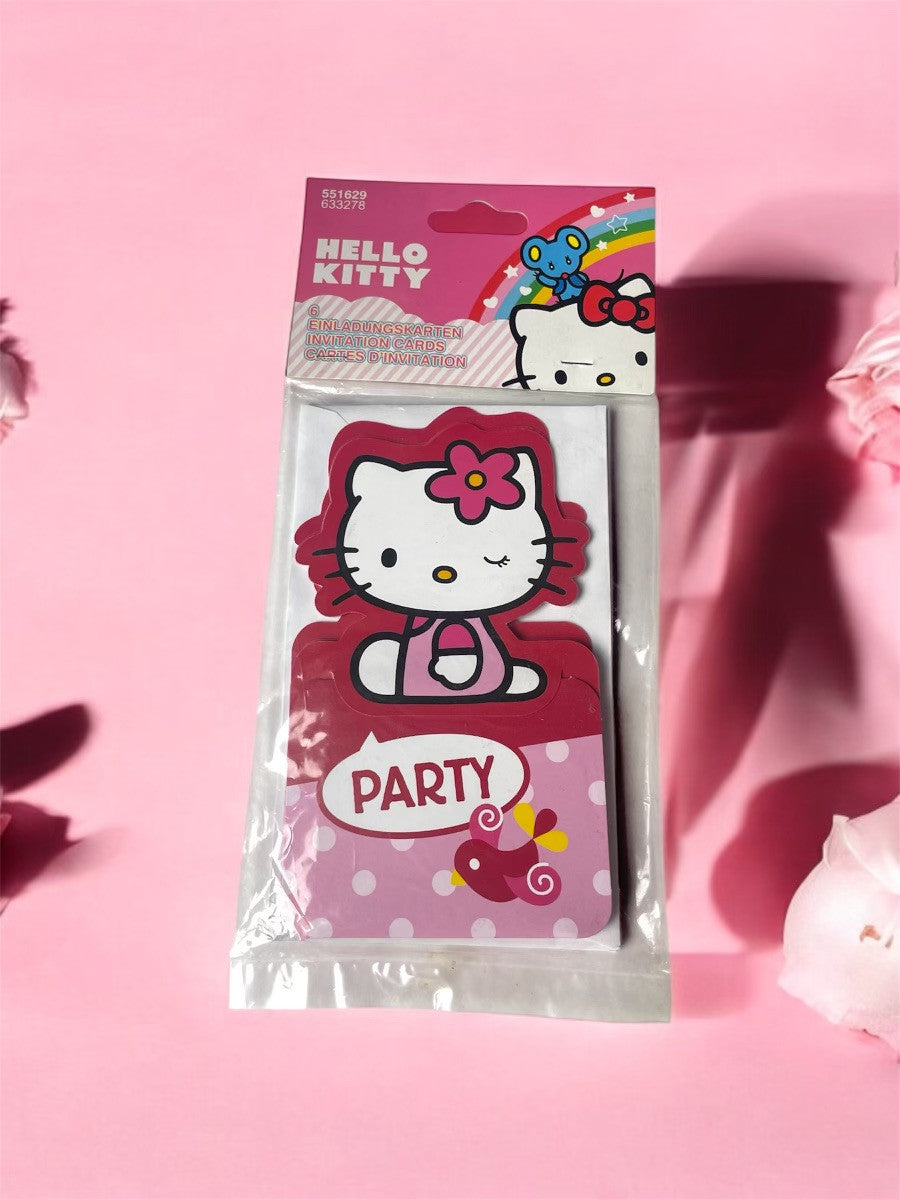 Hello Kitty Einladungskarten 6 Stk.