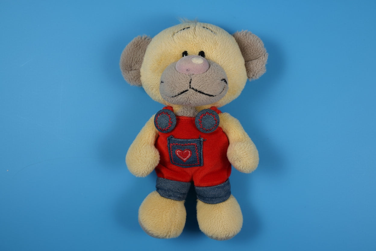 Pimboli mit roter Latzhose ca. 17cm Ausstellungsmodell ohne Etikette