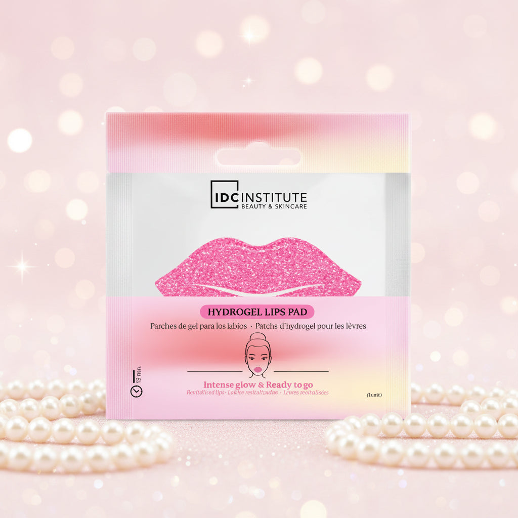 IDC Institute Hydrogel-Lippenmaske mit Glitzer pink