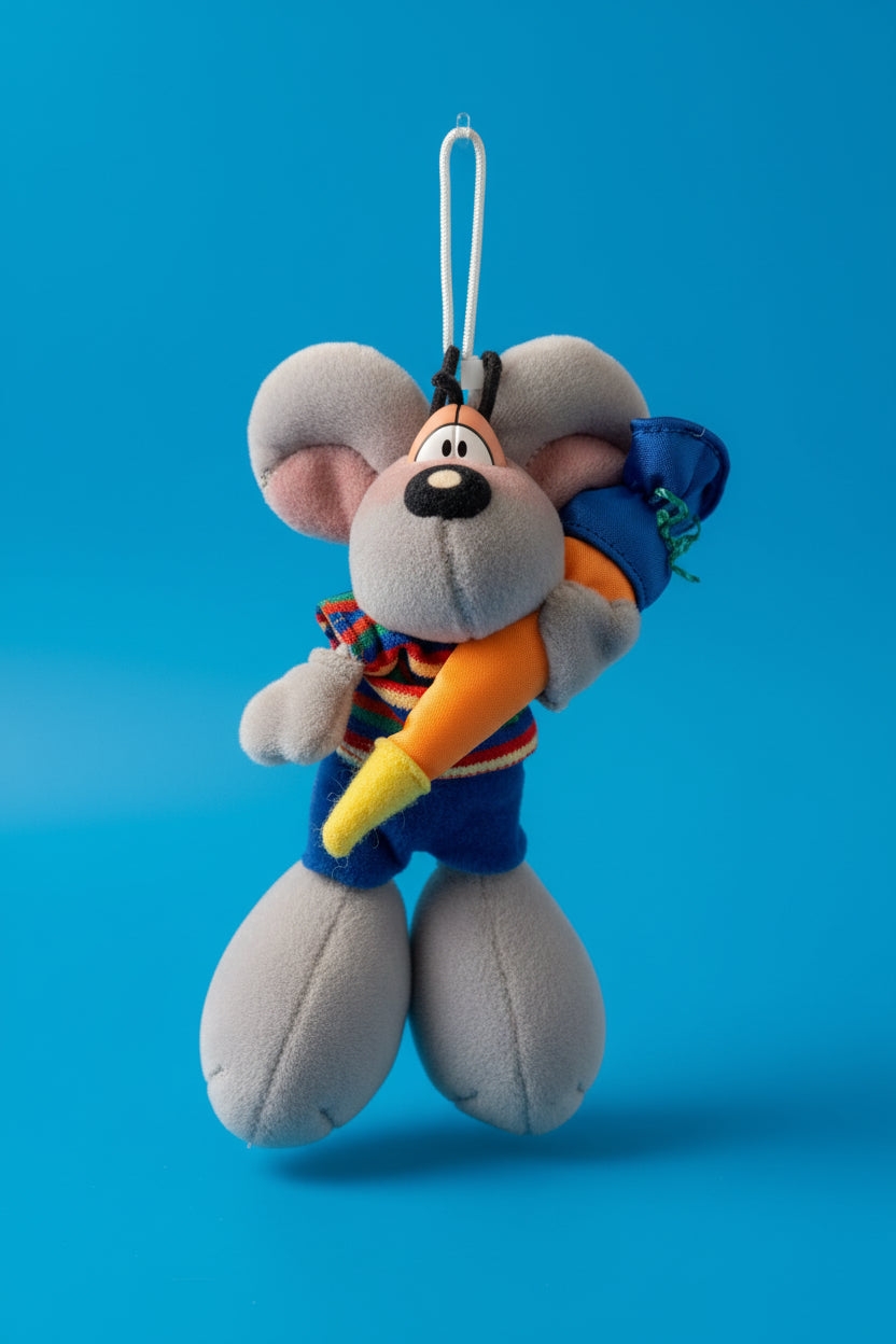 Diddl Schüler Schlüsselanhänger grau