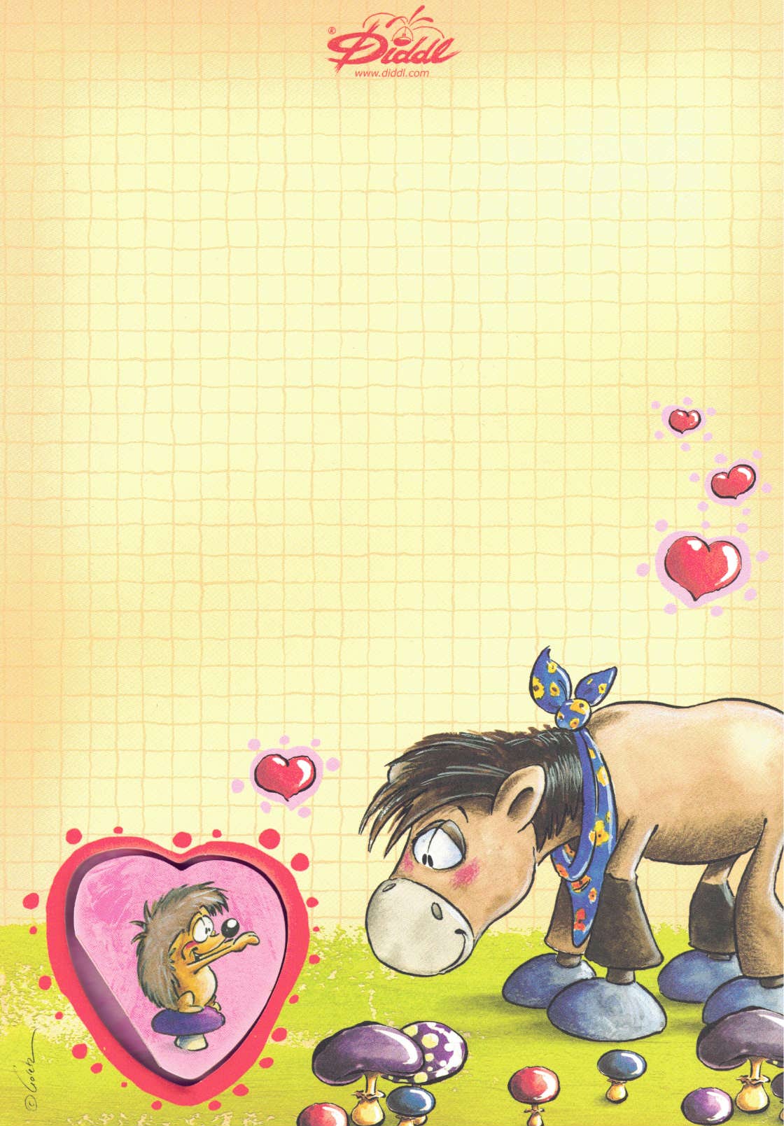 Diddl-Blatt A5 Nr. 376 	Galupy mit Igel