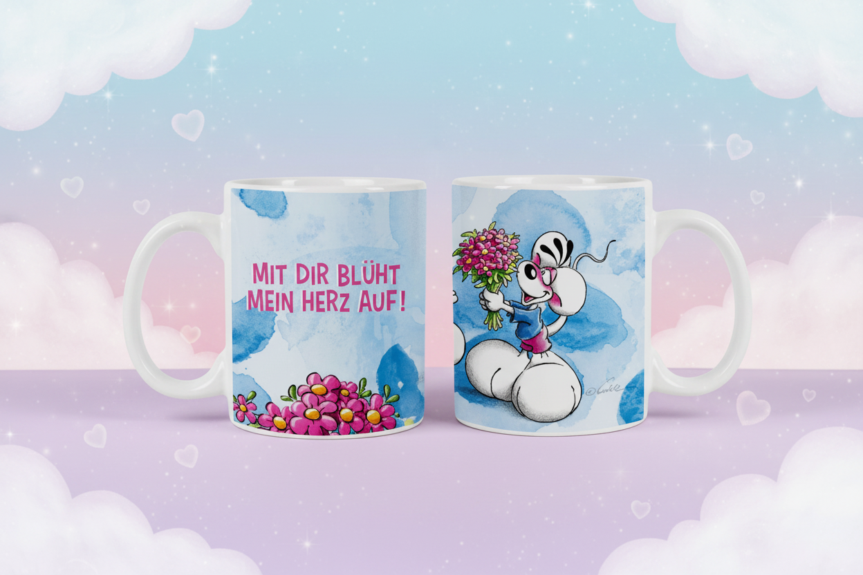 Diddl Tasse blau