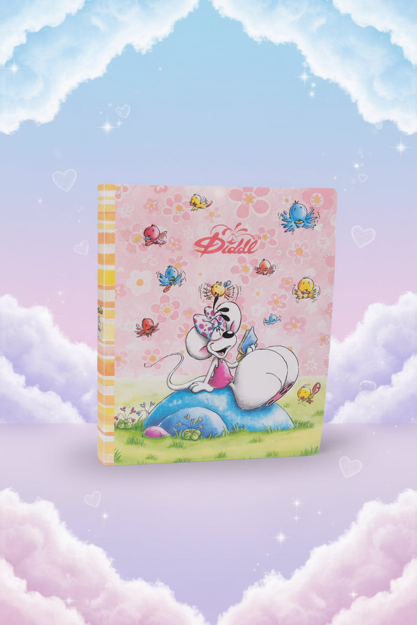 Diddl A4 PP-Ringbuchordner mit 2 Ringen, rosa