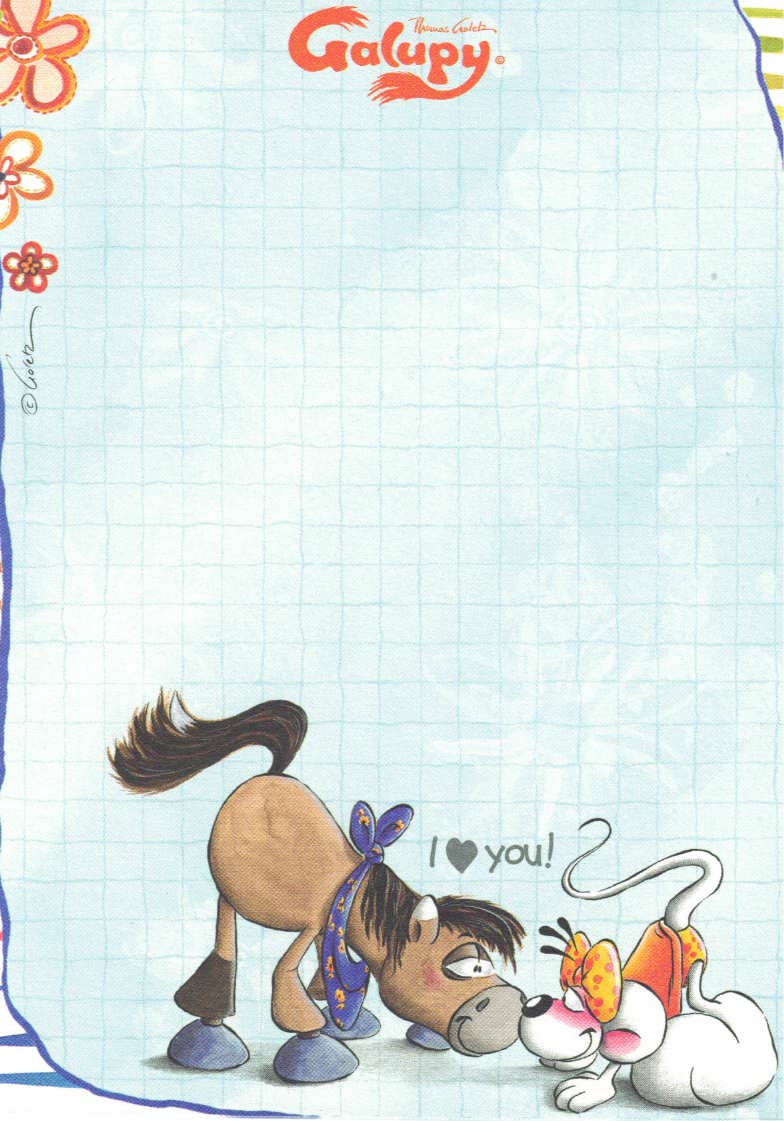 Galupy-Blatt A6 Nr. 11 I love you