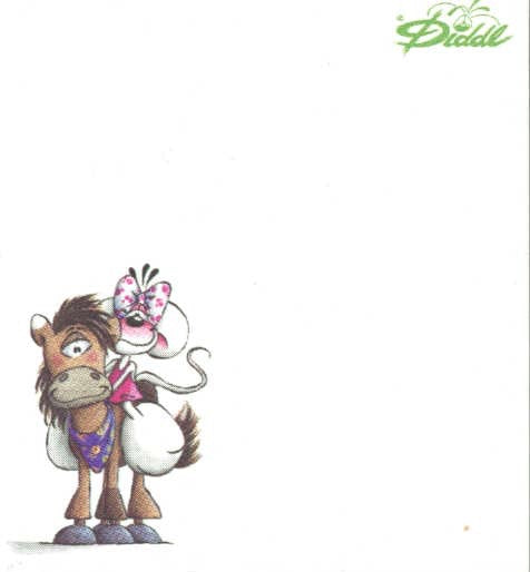 Diddl Blatt Haftnotitzen Nr. 92 Was für ein Ausritt