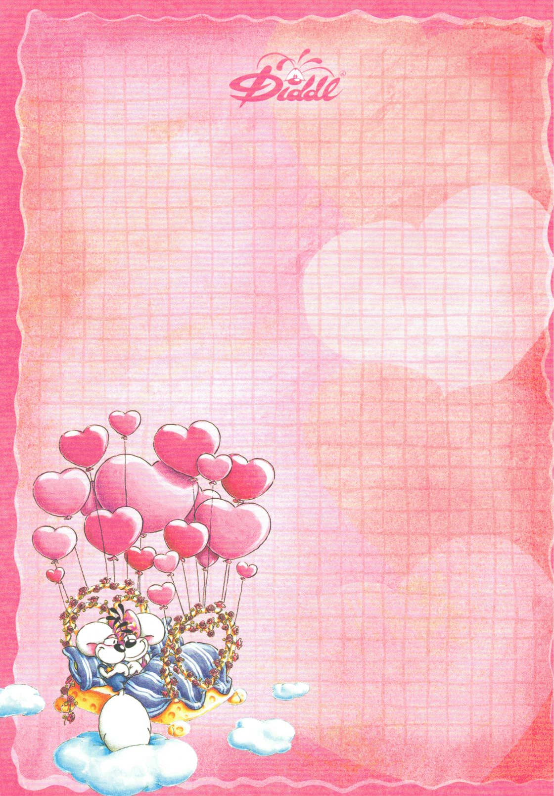 Diddl-Duftblatt A5 Herzkollektion Schwebendes Paar