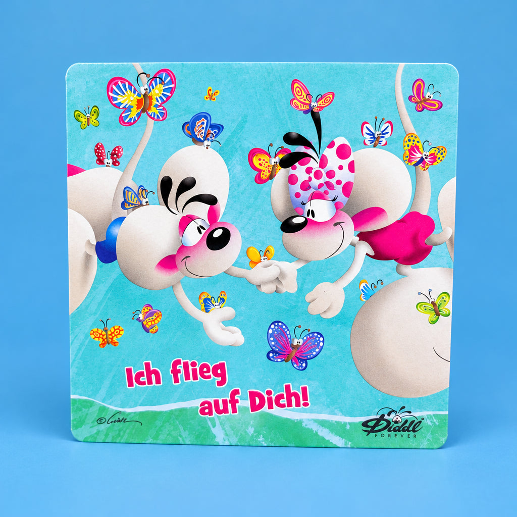 Diddl Postkarte Ich flieg auf dich
