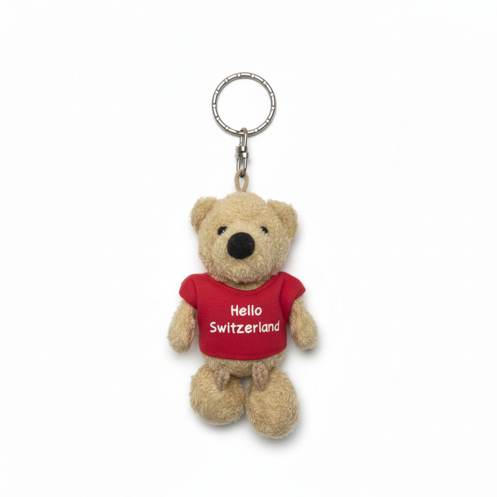 NICI Schlüsselanhänger Bär Hello Switzerland 18179