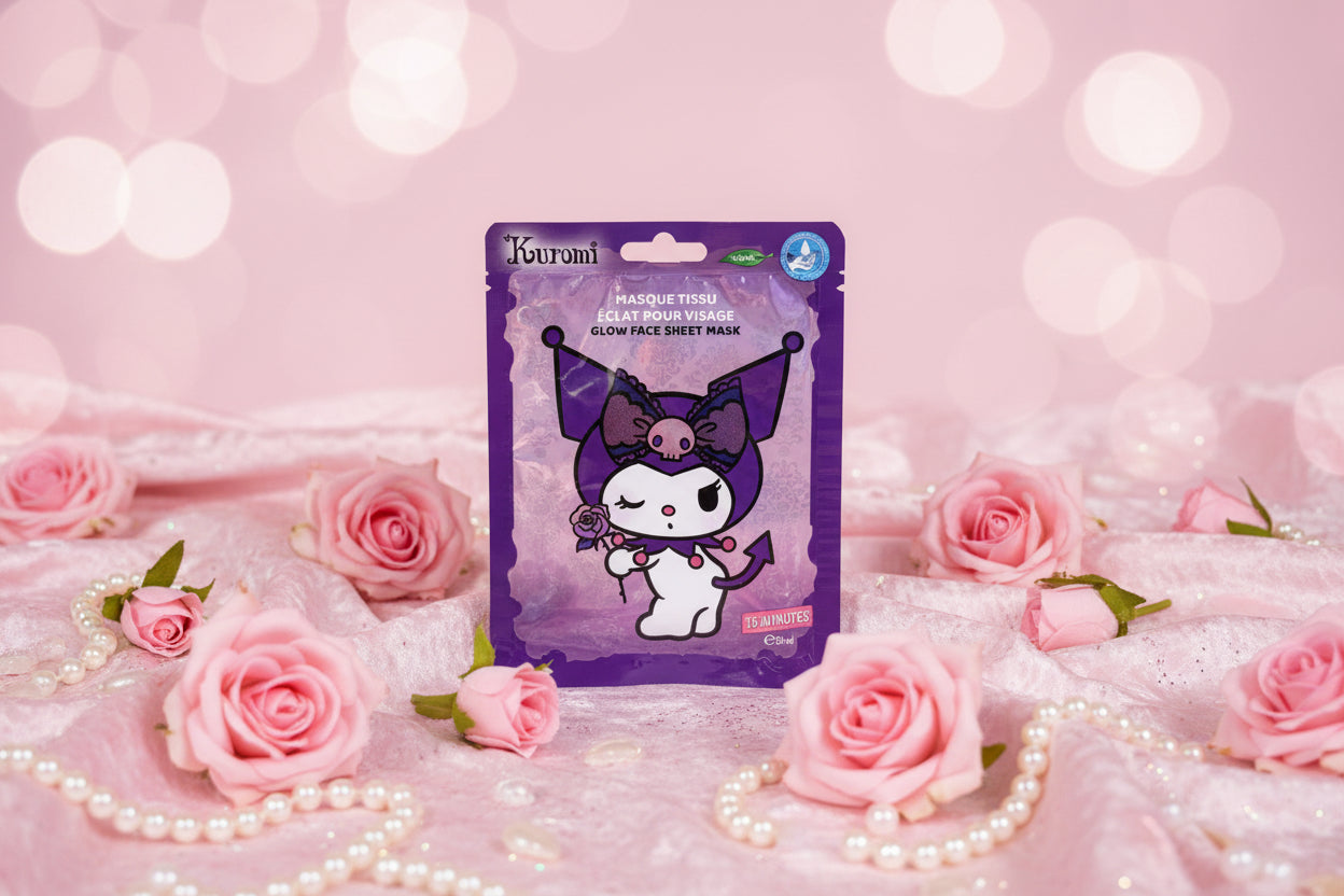 Take Care Kuromi Stoff-Gesichtsmaske für Kinder, leuchtender Teint, 25 ml