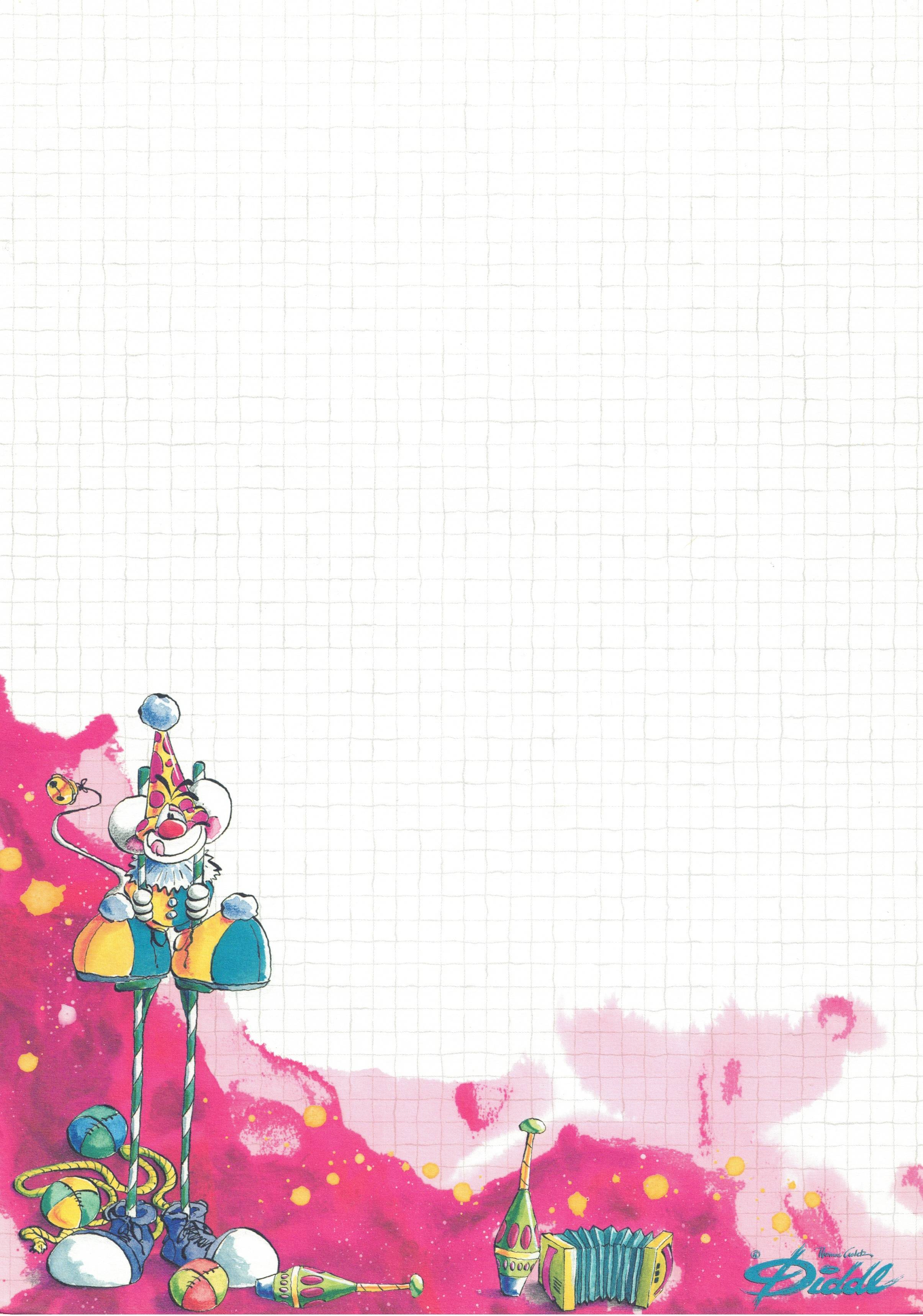 Diddl-Blatt A4 Nr. 48 Stelzenclown