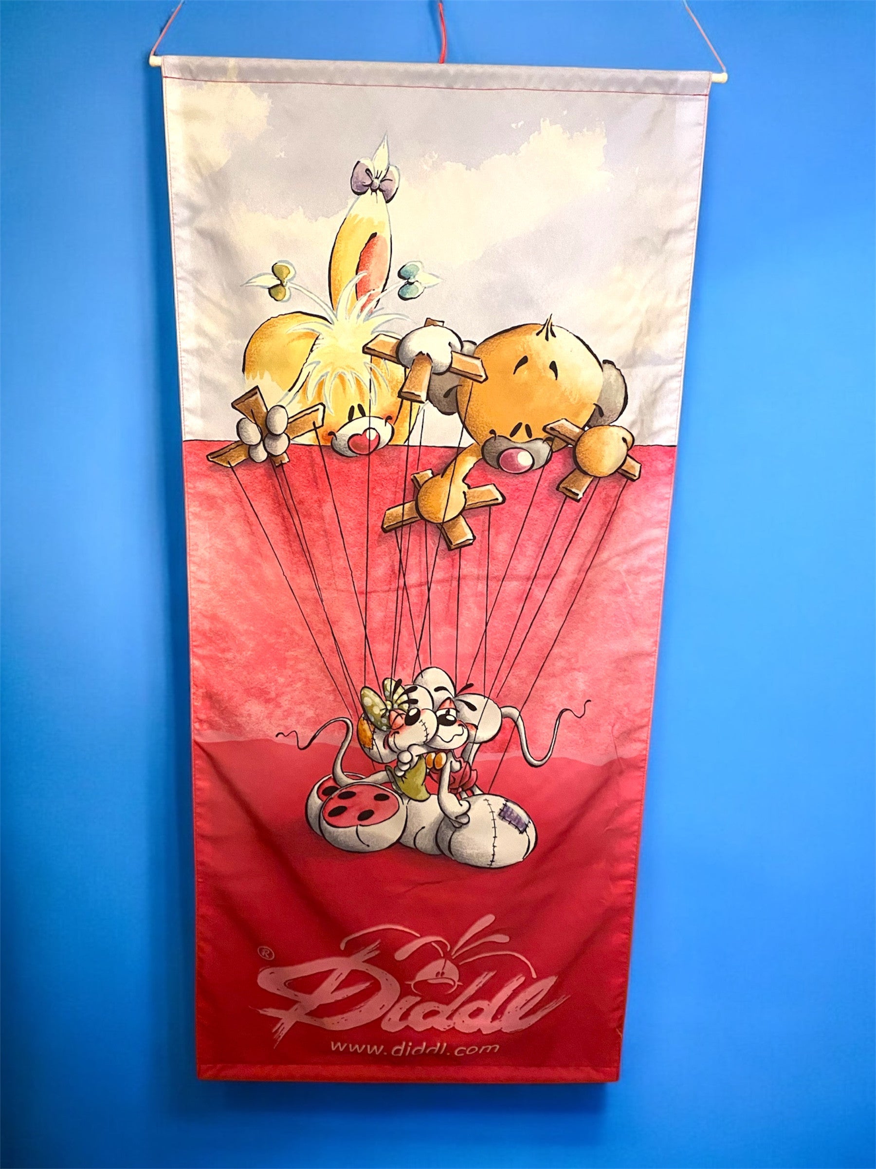 Banner Mimihopps, Pimboli, Diddl und Diddlina Ausstellungsmodell