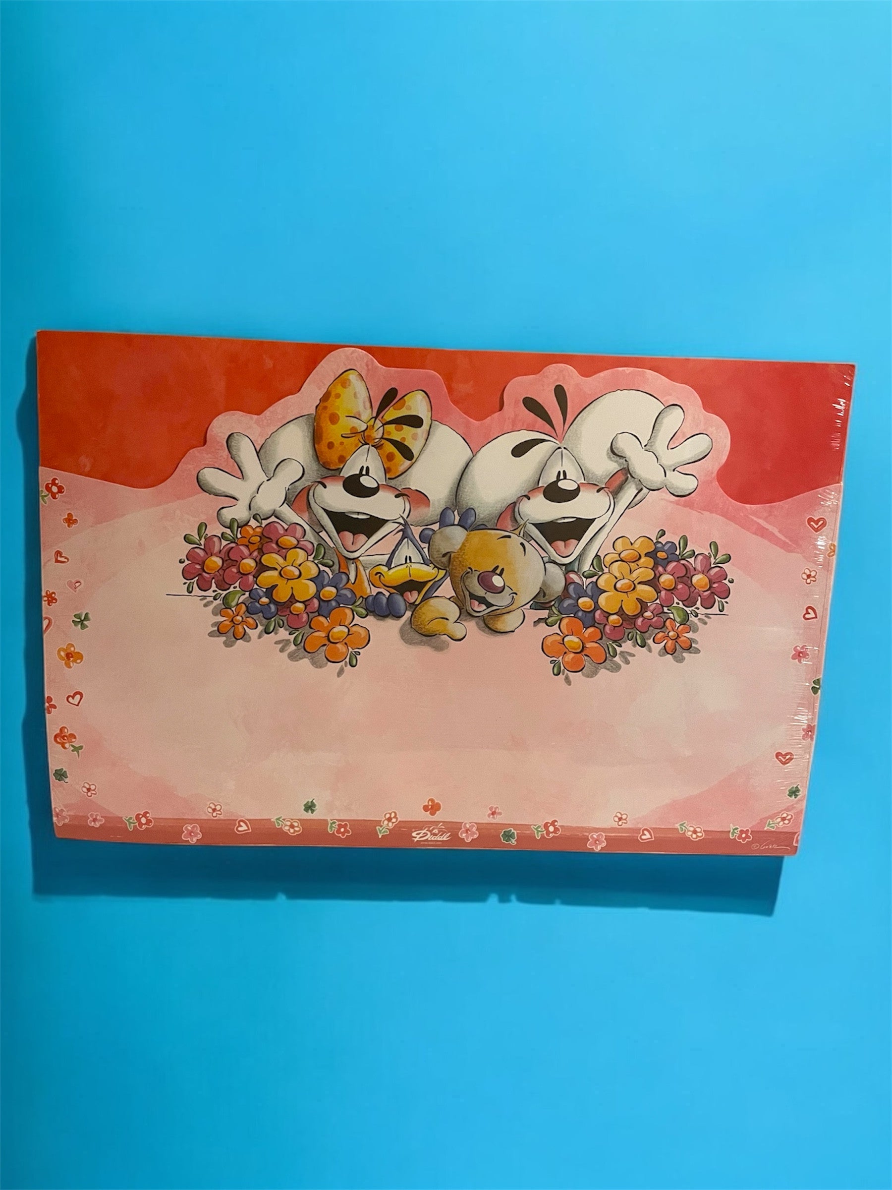 Diddl Blockblatt Schreibtischunterlage rot 58 cm x 38 cm