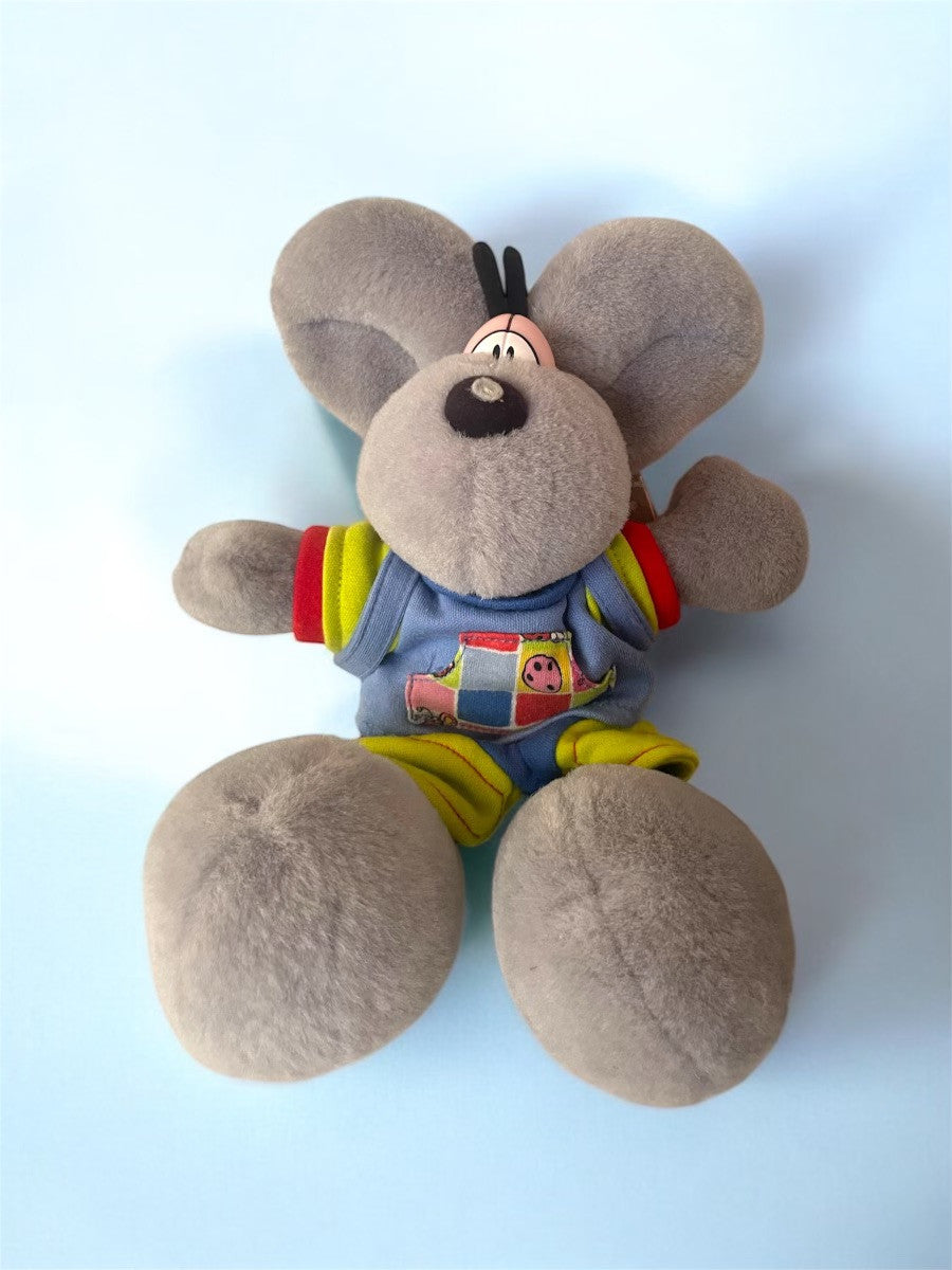 Diddl grau mit Rucksack ca. 25 cm