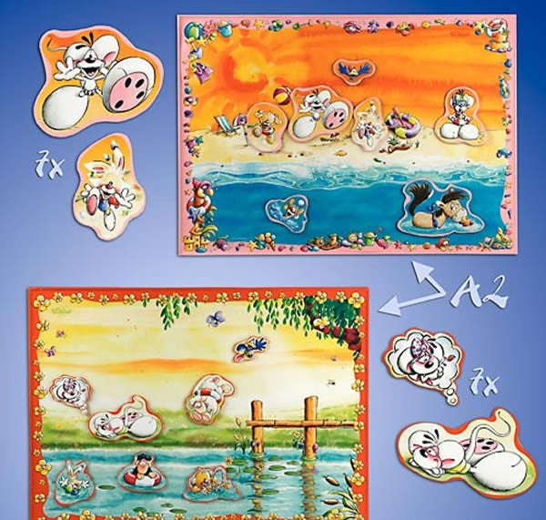 Diddl Magnettafel Strand 60 cm x 43 cm