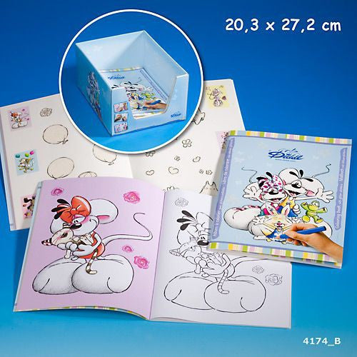 Diddl Malbuch mit Glitzerstickern