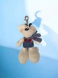 Diddl keychain with overalls and scarf