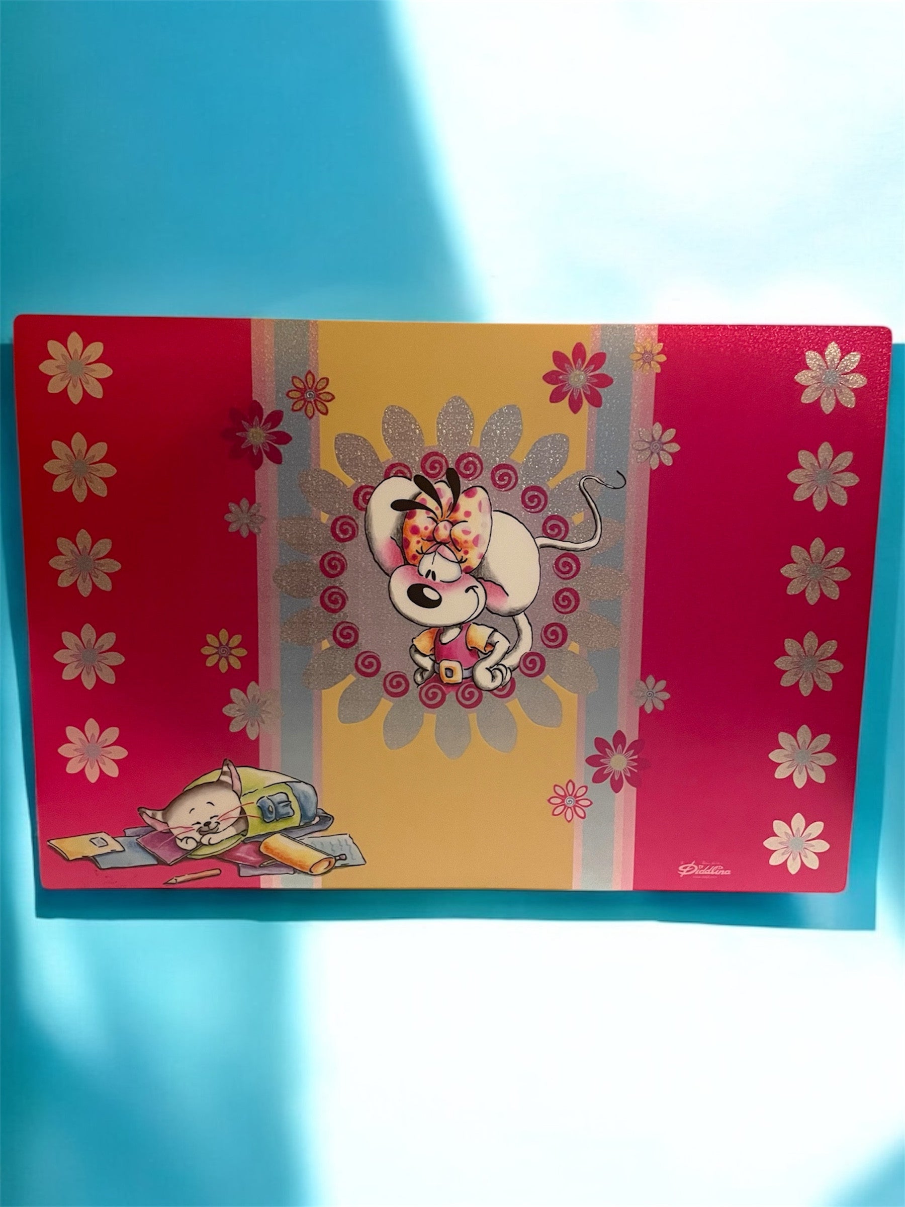 Diddlina und Milimits schläft Schreibtischunterlage 42 cm  x 50 cm