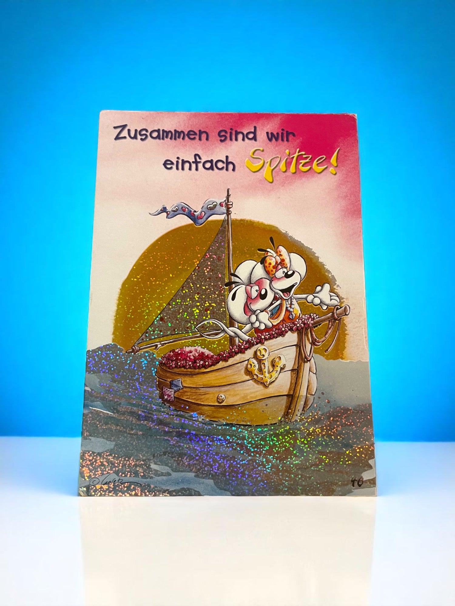 Glitzernde Glitzerkarte Nr.46b Ausstellungsmodell