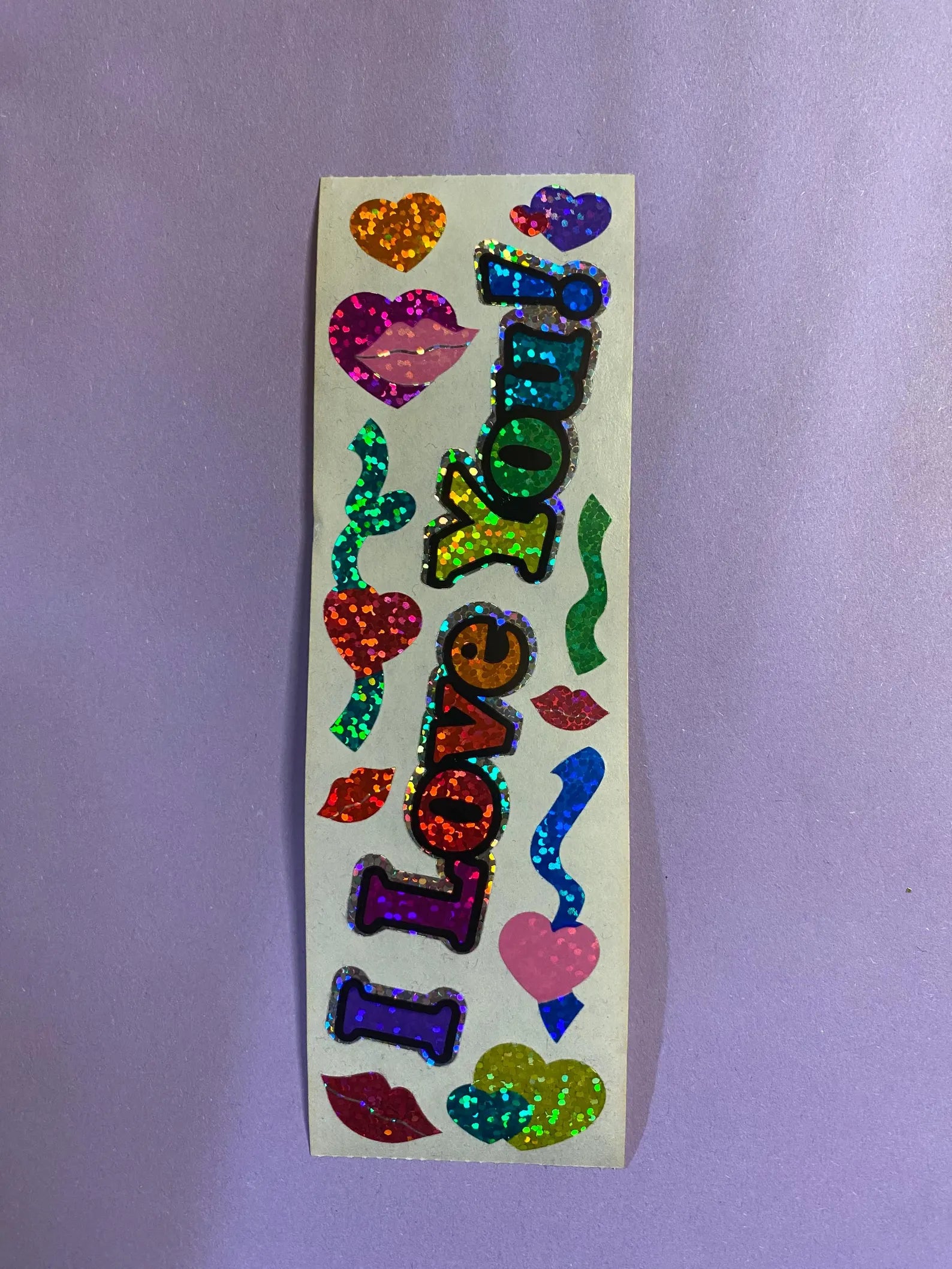 Glitter sticker I love you