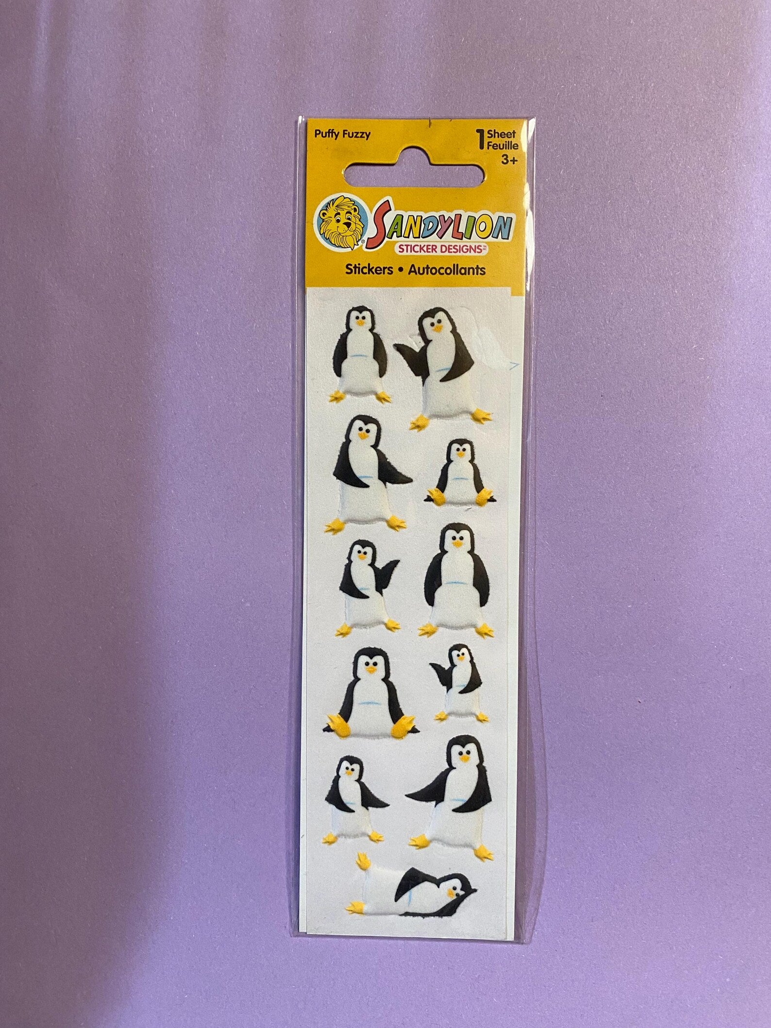 Sandylion Sticker Pinguin Puffy Fuzzy