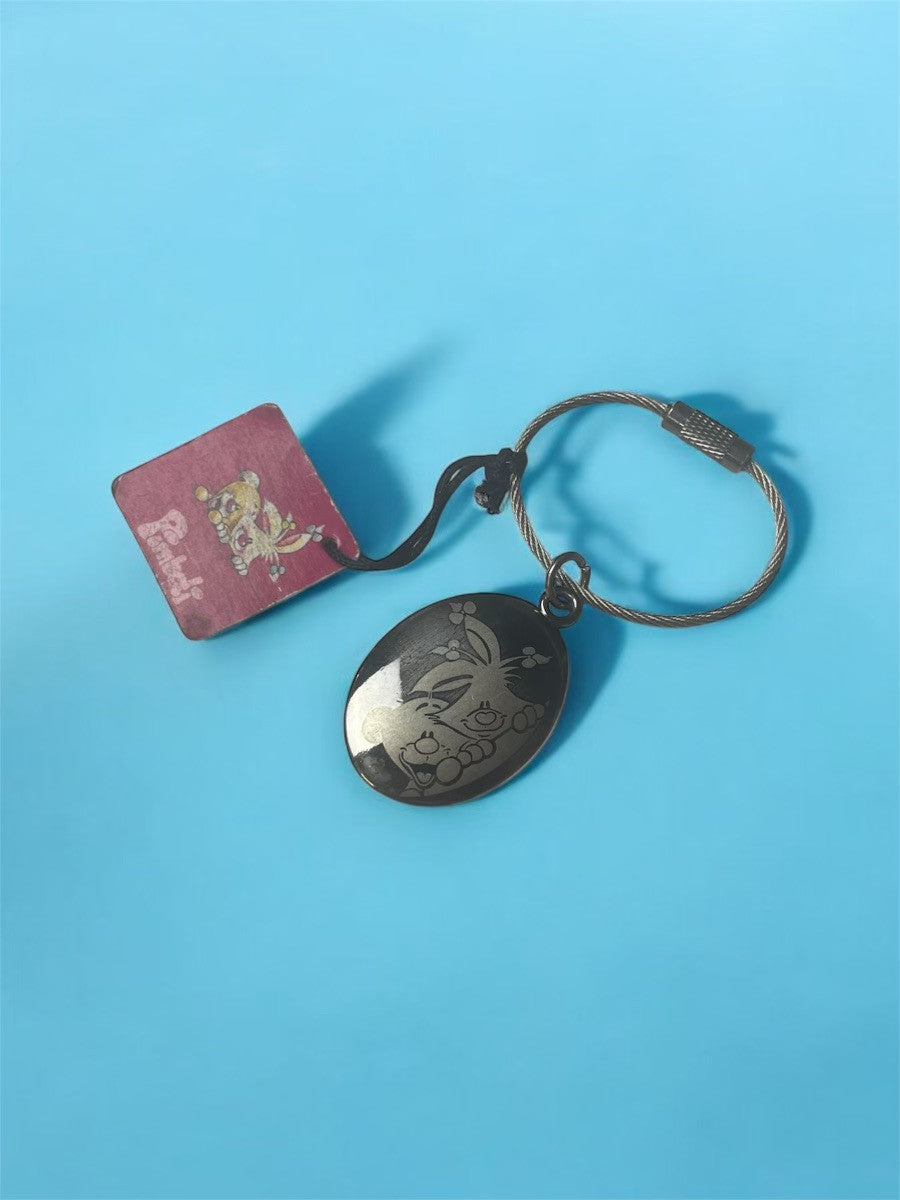 Pimboli mit Mimihopps Metall-Schlüsselanhänger